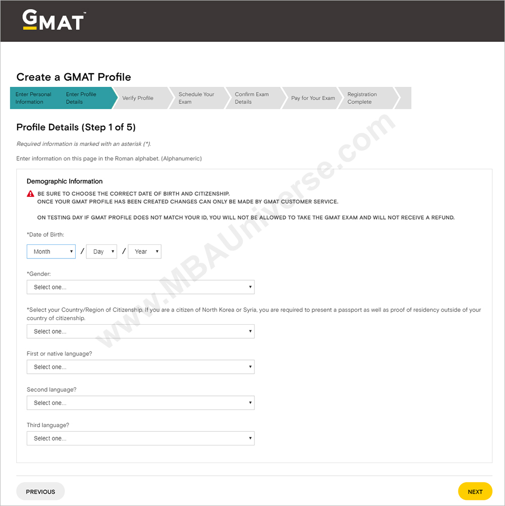 How to register for the GMAT in 7 steps (Explained with pictures