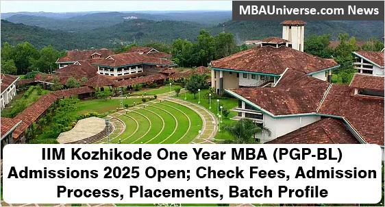 IIM Kozhikode 1 Year PGP-Business Leadership Admission   
