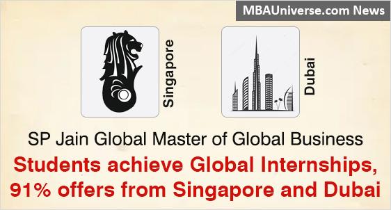 Global Internships for SP Jain Global MGB Students